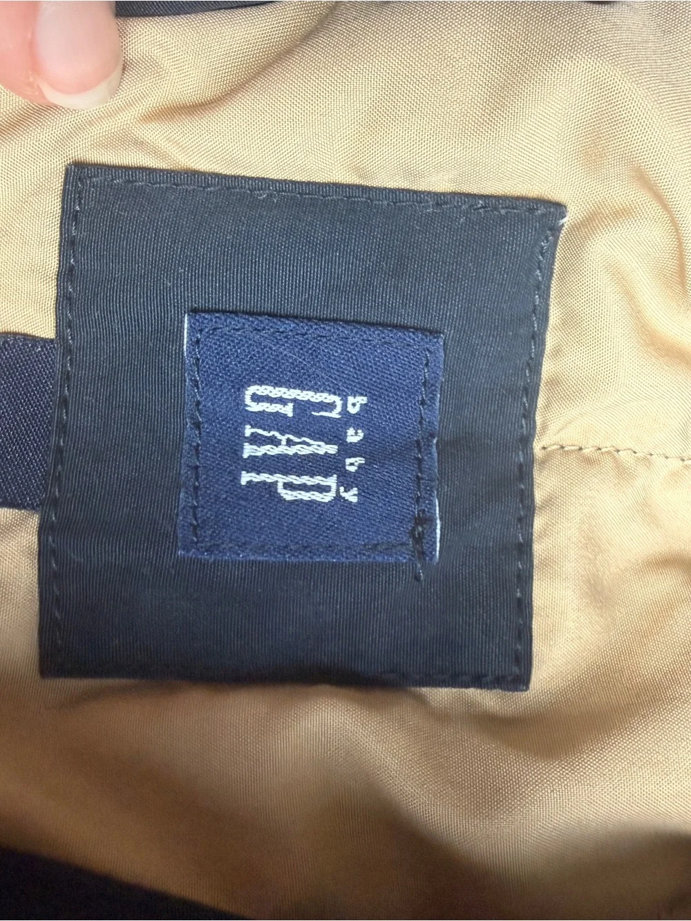 GAP Navy Pea Coat with Tan Quilted Lining